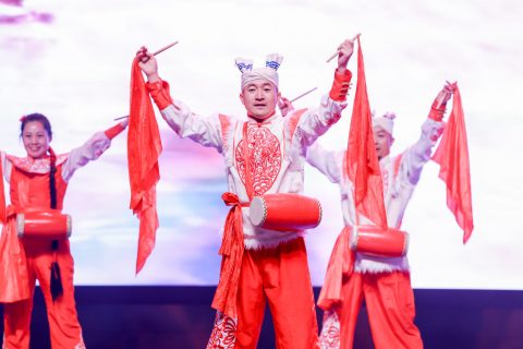 “延安情 工大行”文化交流演出開場舞：安塞腰鼓《盛世歡歌》